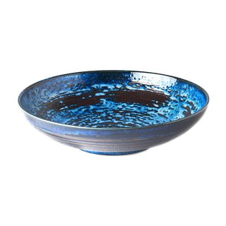Zila keramikas bļoda MIJ Copper Swirl, ø 28 cm