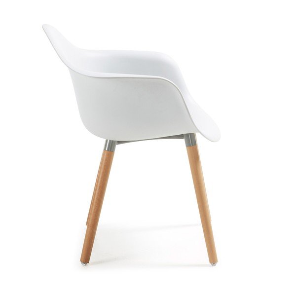 Balts krēsls ar dižskābarža koka kājām Kave Home Kenna-image-1
