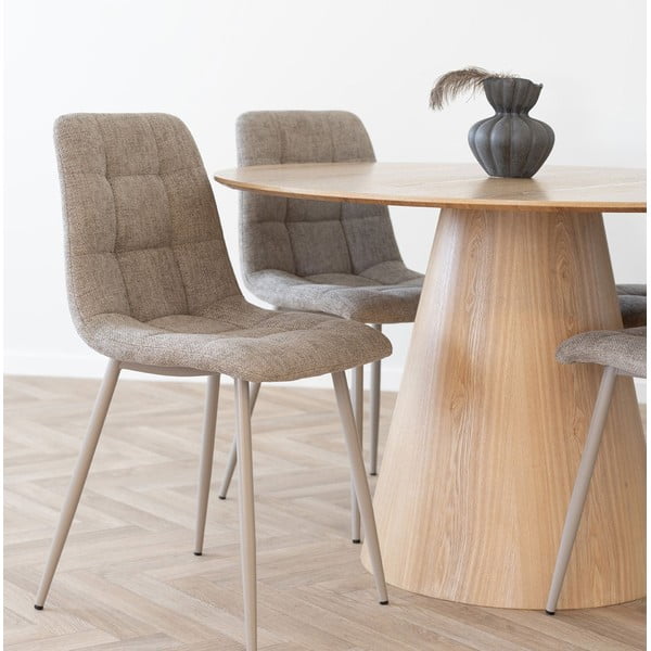 Apaļš ēdamgalds ar oškoka imitācijas galda virsmu ø 120 cm Bolton – House Nordic-image-1