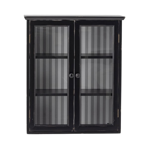 Melna egles masīvkoka piekarināma vitrīna 51,5x66,5x22,5 cm Hazem – Bloomingville