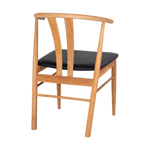 Melns/dabīga toņa mākslīgās ādas pusdienu krēsls Artenara – House Nordic-image-2