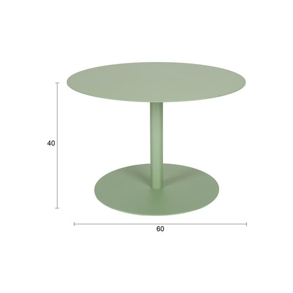 Salvijas zaļš tērauda apaļš žurnālgaldiņš ø 60 cm Snow – Zuiver-image-4