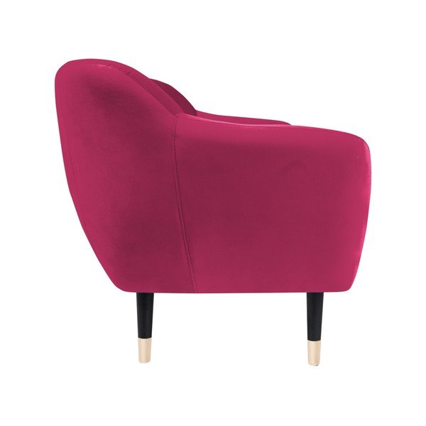 Rozā dīvāns ar melnām kājām Mazzini Sofas Amelie, 158 cm-image-3