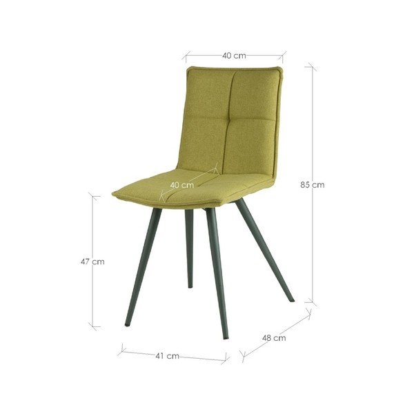 4 zaļo ēdamistabas krēslu komplekts sømcasa Zoe-image-2