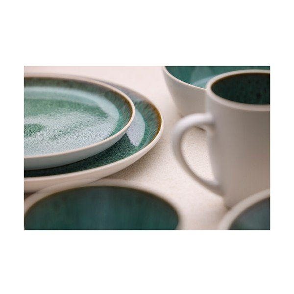 Balts/zaļš deserta akmensmasas šķīvis ø 21 cm Gastro White/Green – Bitz-image-4