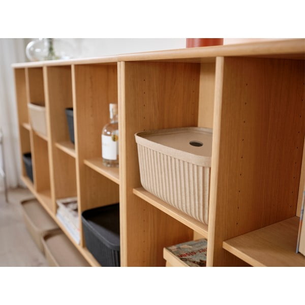 Gaiši brūnas uzglabāšanas kastes (2 gab.) ar vāku 32x23x20,5 cm Pulp – Zone-image-4