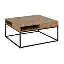Tumša dabīga toņa žurnālgaldiņš ar ozolkoka imitācijas galda virsmu 80x80 cm Willford – Actona