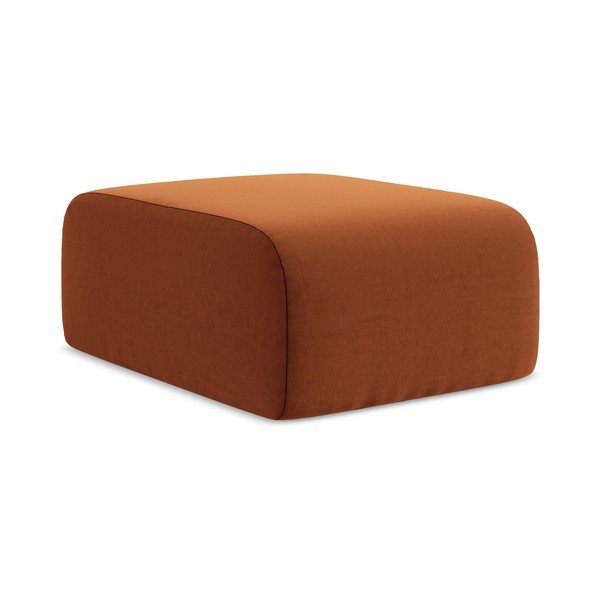 Terakotas oranžs samta kāju soliņš Lani – Makamii