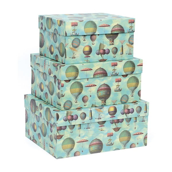 Dāvanu kastes (3 gab.) Air Baloons – Kartos