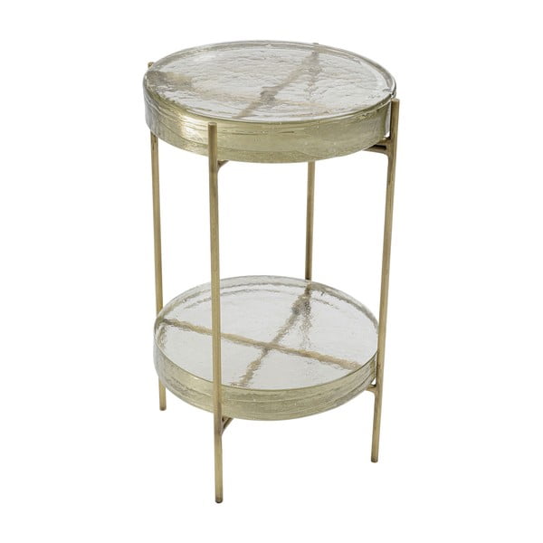 Saliekamais galds zelta krāsā Kare Design Ice Double, ø 30 cm