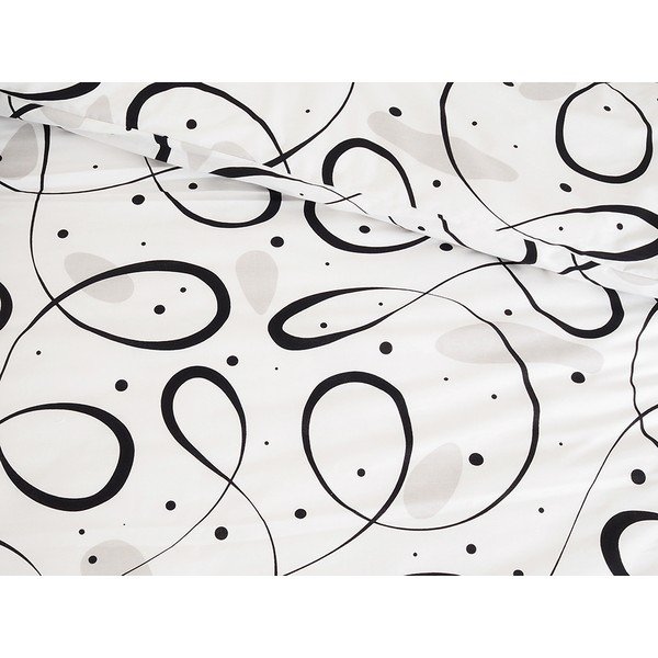 Melnbalta vienvietīga gultas veļa no krepa auduma 140x200 cm Top Class – B.E.S.-image-3