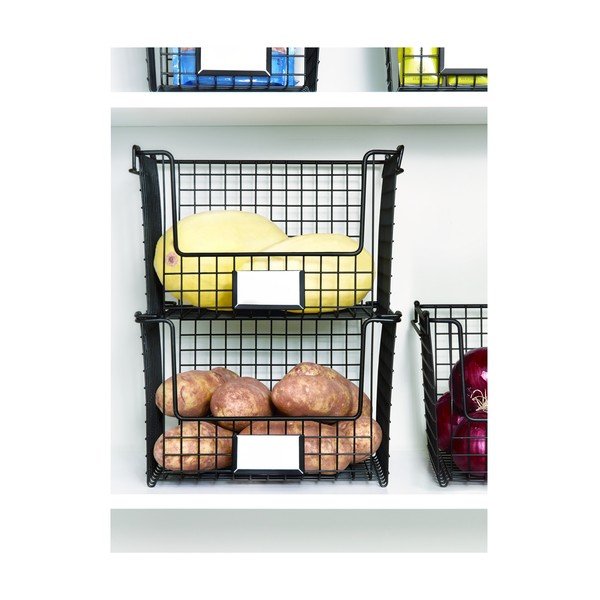 Melns metāla grozs iDesign Classico, 31 x 25,5 cm-image-4