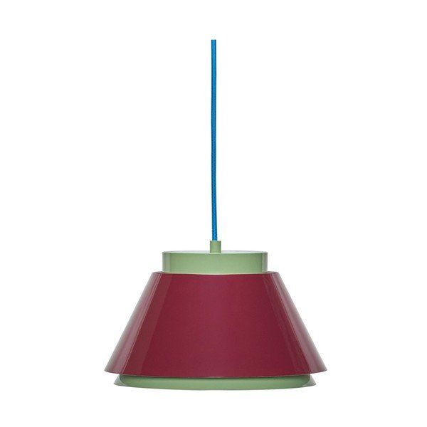 Sarkana/zaļa metāla piekaramā lampa ø 25 cm Remi – Hübsch
