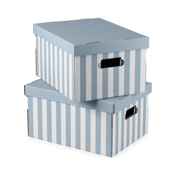Kartona uzglabāšanas kastes (2 gab.) ar vāku Stripes – Compactor