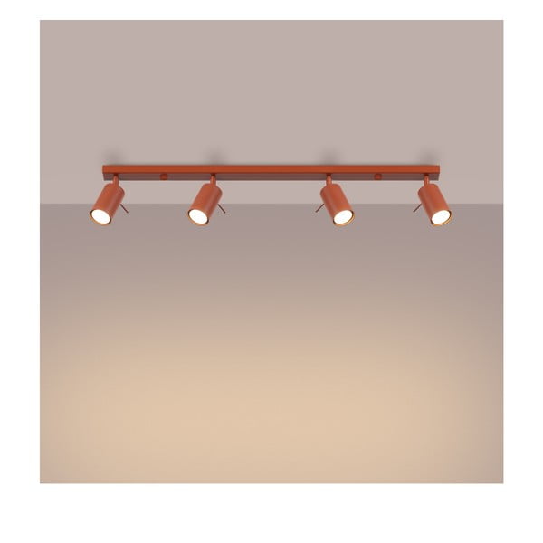 Ķieģeļu sarkana prožektora tipa lampa 6x81 cm Etna – Sollux-image-2