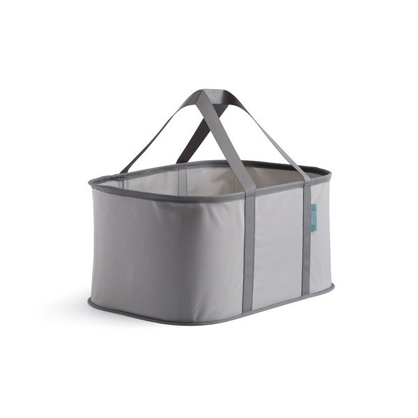 Pelēks tekstila salokāms veļas grozs 35 l Duo – Joseph Joseph