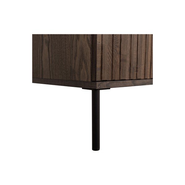 Brūns TV galdiņš ar oškoka imitāciju 100x56x44 cm Gravure – WOOOD-image-4