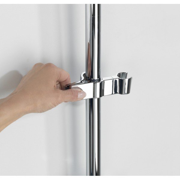 Spīdīgas sudraba krāsas nerūsējošā tērauda dušas galvas turētājs – Wenko-image-1