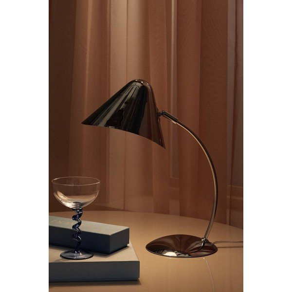 Spīdīgas sudraba krāsas tērauda galda lampa ar saliekamu konstrukciju (augstums 40 cm) Nathan – Ellos Home-image-1