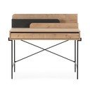 Ozola masīvkoka darba galds ar izvelkamu virsmu 60x113 cm Lila – Marckeric