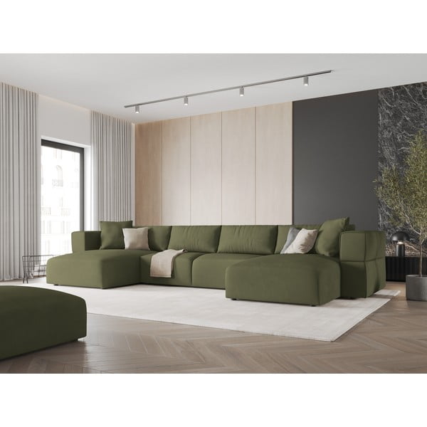 Gaiši zaļš stūra dīvāns (U veida) Esther – Milo Casa-image-1