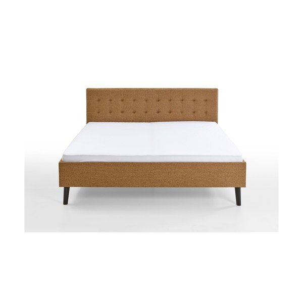 Brūna polsterēta divvietīga gulta bez režģa 180x200 cm Empire – Meise Möbel-image-3