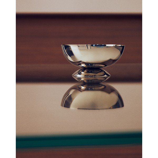 Sudraba krāsas nerūsējošā tērauda servēšanas bļodiņas (2 gab.) Nirela – Kave Home-image-1