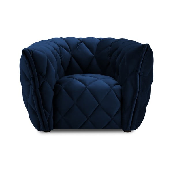 Tumši zils samta atpūtas krēsls Flandrin – Interieurs 86