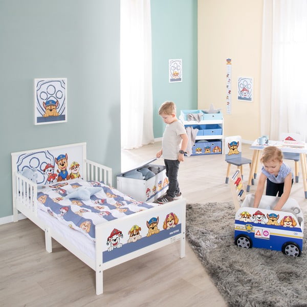Balta/zila bērnu gulta 70x140 cm Paw Patrol – Roba-image-2