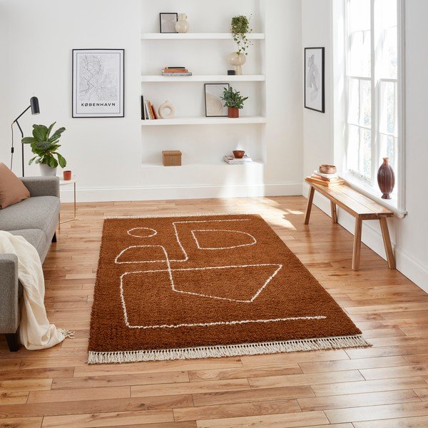 Terakotas sarkans paklājs Think Rugs Boho, 160 x 220 cm-image-1
