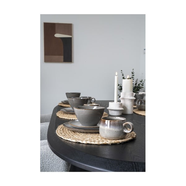 Pelēki māla šķīvji (4 gab.) ø 27 cm Selma – House Nordic-image-1