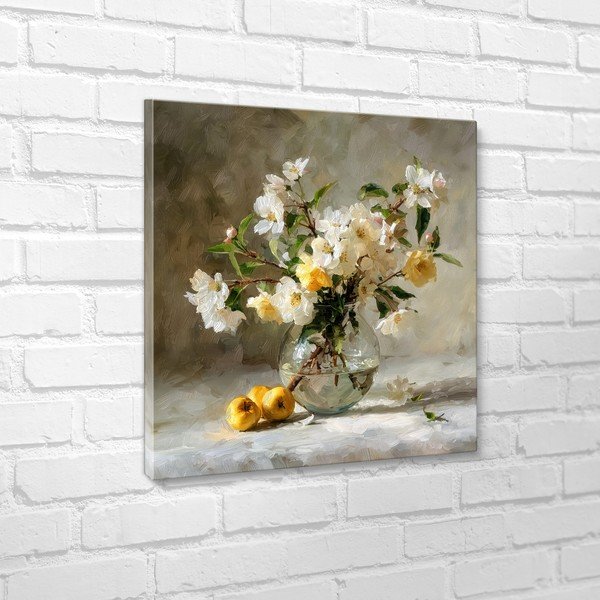 Drukāta glezna ar rāmi 70x70 cm Apple Flowers – Styler-image-3