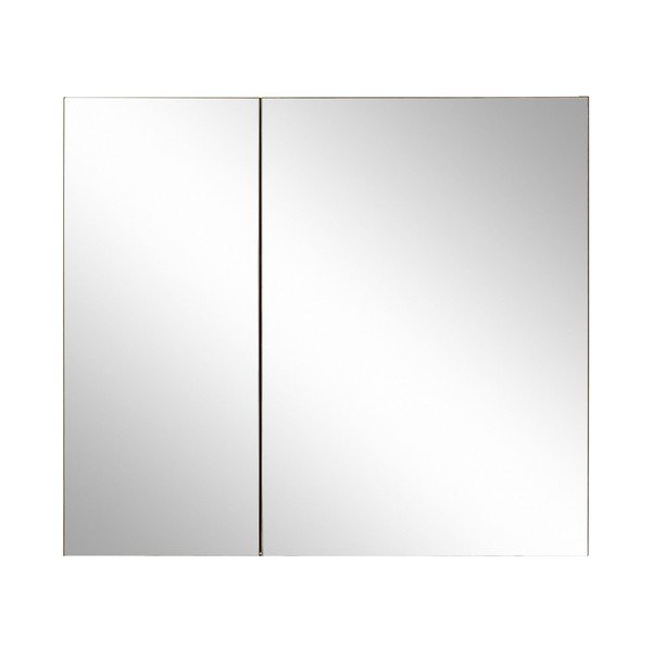 Dabīga toņa piekarams vannas istabas skapis ar spoguli un ozolkoka imitāciju 80x70 cm Wisla – Støraa-image-1