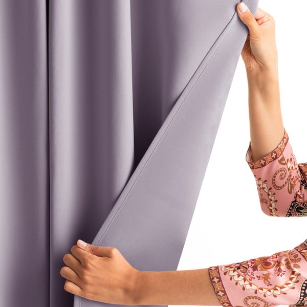 Dūmakaini rozā daļēji gaismu necaurlaidīgs aizkars 140x245 cm Kierra – Restilo-image-2