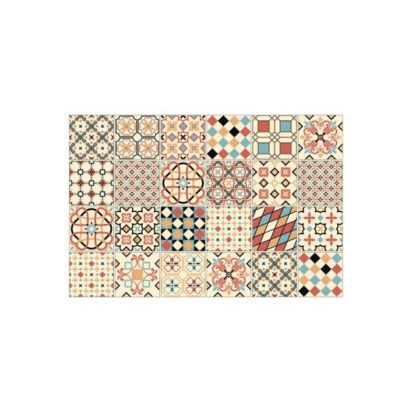 24 sienu uzlīmju komplekts Ambiance Azulejos Sofiana, 15 x 15 cm-image-2