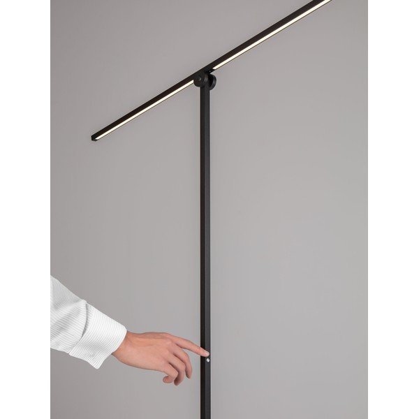 Matēti melna metāla LED stāvlampa ar saliekamu konstrukciju/ar regulējamu spilgtumu (augstums 144 cm) Tenso – Nova Luce-image-4