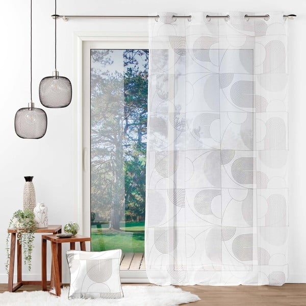 Balts dienas aizkars 140x280 cm Esquisse – douceur d'intérieur-image-2