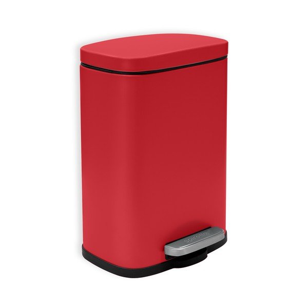 Sarkana tērauda atkritumu tvertne ar pedāli 5 l   Akira – Spirella