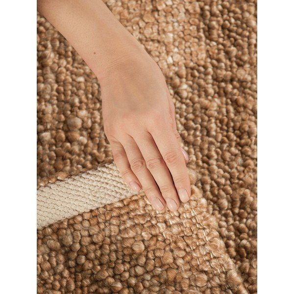 Bēšs ar rokām darināts buklē celiņa paklājs 80x200 cm Notting Hill Portobello – Ted Baker-image-4