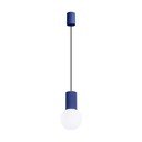 Tumši zila piekaramā lampa ar stikla abažūru ø 12 cm Orbital – Sollux