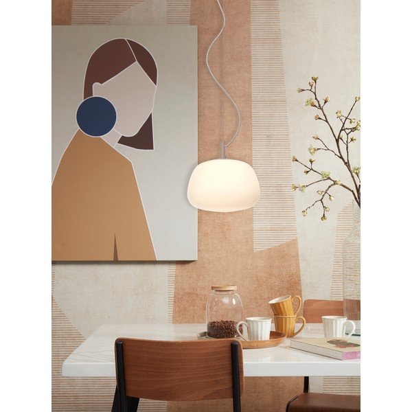 Krēmkrāsas piekaramā lampa ar stikla abažūru ø 25 cm Sapporo – it's about RoMi-image-1