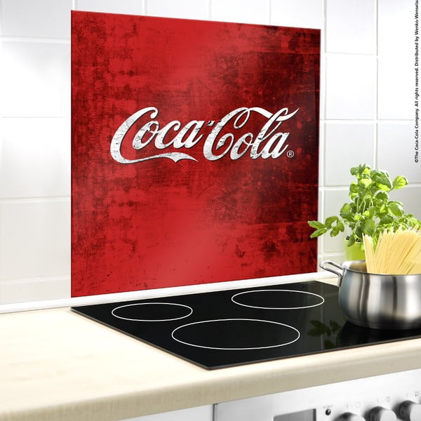 Wenko Coca-Cola Classic stikla sienas vāks plīts plītij, 70 x 60 cm