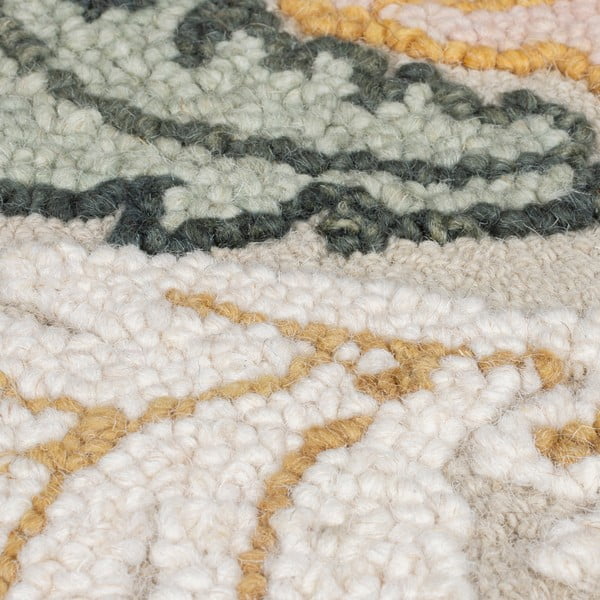 Gaiši rozā ar rokām darināts vilnas paklājs 120x170 cm Daphne Shaped Floral – Flair Rugs-image-4