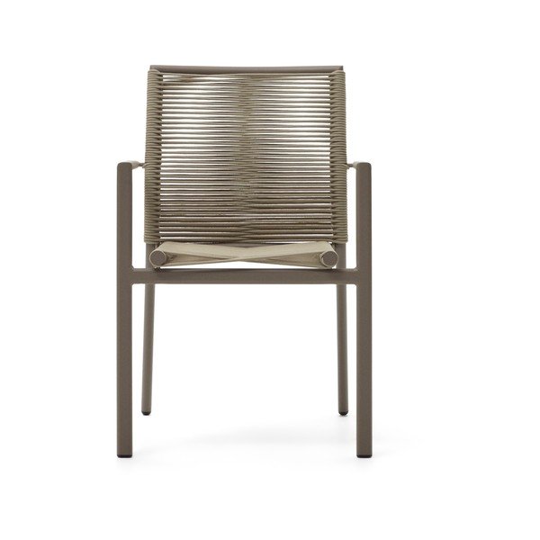 Bēšs metāla dārza krēsls Culip – Kave Home-image-2