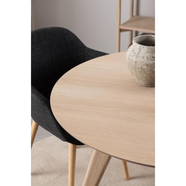 Apaļš ēdamgalds ar ozolkoka imitācijas galda virsmu ø 100 cm Townsville – Actona-image-1