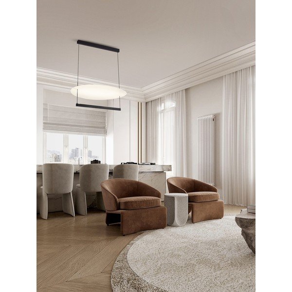Balta/matēti melna alumīnija LED piekaramā lampa ar regulējamu spilgtumu ø 80 cm Diona – Nova Luce-image-1