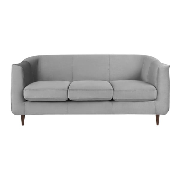 Pelēks samta dīvāns Kooko Home Glam, 175 cm