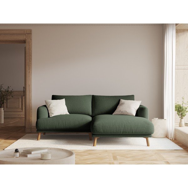 Zaļš stūra dīvāns (ar labo stūri/ar zvilni) Naomi – Micadoni -image-1