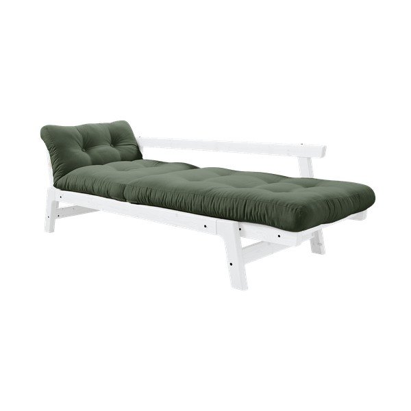 Izvelkamais dīvāns Karup Design Step White/Olive Green-image-3