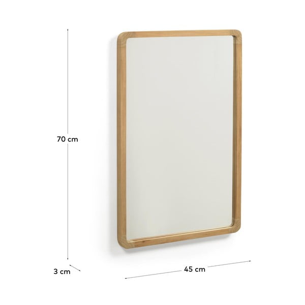 Sienas spogulis ar masīvkoka rāmi 45x70 cm Shamel – Kave Home-image-4